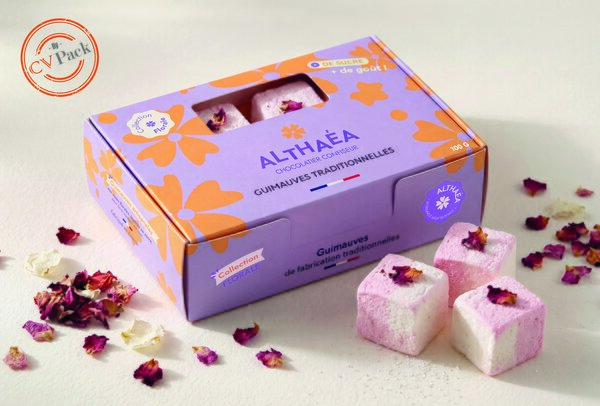 Un boite de guimauves colorées